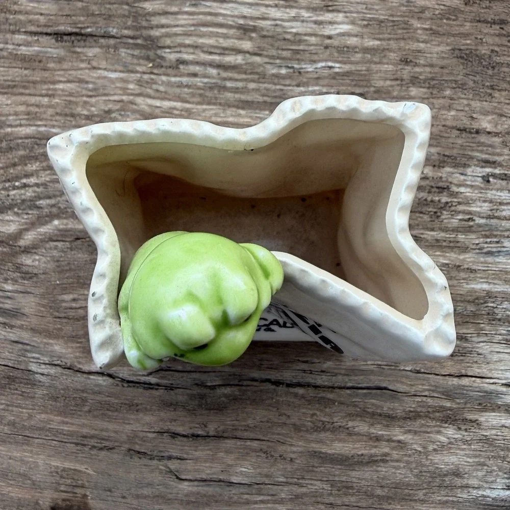 Georgia Peach Kitschy Souvenir Pencil Holder Frog Paper Bag MC And Co. Office
